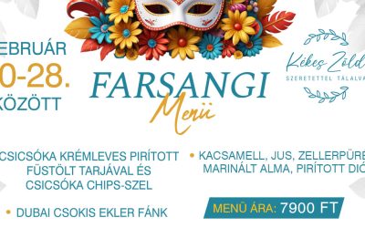 Kékes Zöld Farsangi Menü 2025